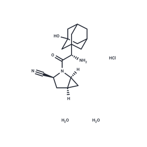 化合物 (1S,3S,5S)-2-((2S)-2-Amino-2-(3-hydroxyadamantan-1-yl)acetyl)-2-azabicyclo[3.1.0]hexane-3-carbonitrile hydrochloride dihydrate|T64506|TargetMol