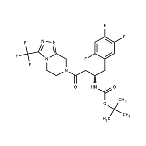 化合物 (R)-tert-Butyl (4-oxo-4-(3-(trifluoromethyl)-5,6-dihydro-[1,2,4]triazolo[4,3-a]pyrazin-7(8H)-yl)-1-(2,4,5-trifluorophenyl)butan-2-yl)carbamate|T65597|TargetMol