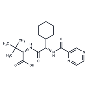 化合物 (S)-2-((S)-2-Cyclohexyl-2-(pyrazine-2-carboxamido)acetamido)-3,3-dimethylbutanoic acid|T66357|TargetMol