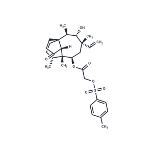 化合物 (3aR,4R,5R,7S,8S,9R,9aS,12R)-8-Hydroxy-4,7,9,12-tetramethyl-3-oxo-7-vinyldecahydro-4,9a-propanocyclopenta[8]annulen-5-yl 2-(tosyloxy)acetate|T64681|TargetMol