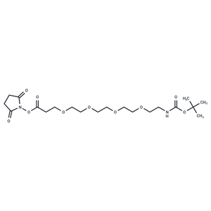 化合物 Boc-NH-PEG4-NHS ester,Boc-NH-PEG4-NHS ester