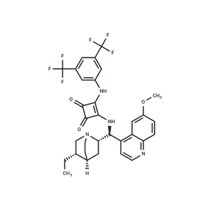 化合物 3-[[3,5-Bis(trifluoromethyl)phenyl]amino]-4-[[(8α,9S)-10,11-dihydro-6'-methoxycinchonan-9-yl]amino]-3-cyclobutene-1,2-dione|T67236|TargetMol