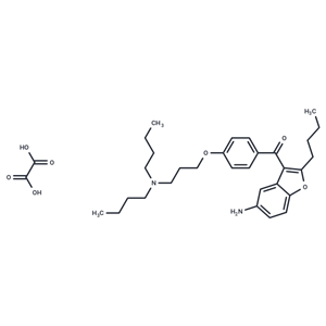 化合物 (5-Amino-2-butylbenzofuran-3-yl)(4-(3-(dibutylamino)propoxy)phenyl)methanone oxalate|T66166|TargetMol