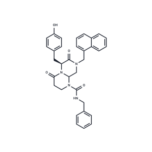 化合物 (6S)-N-Benzyl-6-(4-hydroxybenzyl)-8-(naphthalen-1-ylmethyl)-4,7-dioxohexahydro-2H-pyrazino[1,2-a]pyrimidine-1(6H)-carboxamide|T65994|TargetMol