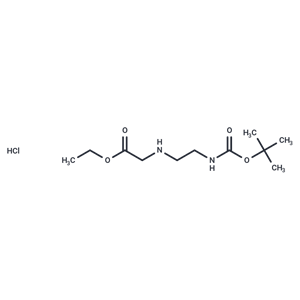 化合物 Ethyl 2-((2-((tert-butoxycarbonyl)amino)ethyl)amino)acetate hydrochloride|T66828|TargetMol