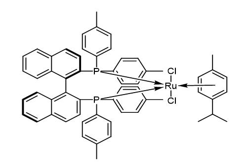 [(R)-(+)-2,2'-雙(二對(duì)甲苯膦)-1,1'-聯(lián)萘基](對(duì)傘花烴)氯化釕(II)氯化物,[RuCl(p-cymene)((R)-tolbinap)]Cl