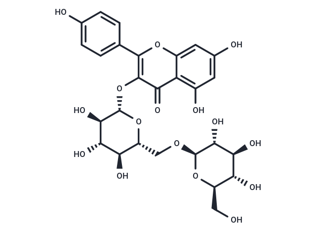 山柰酚 3-龍膽雙糖苷,Kaempferol 3-O-gentiobioside