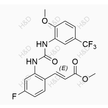 來特莫韋雜質(zhì)4,(E)-methyl 3-(4-fluoro-2-(3-(2-methoxy-5-(trifluoromethyl)phenyl)ureido)phenyl)acrylate