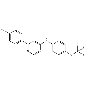 4-(6-((4-(三氟甲氧基)苯基)氨基)嘧啶-4-基)苯酚 2489876-34-6