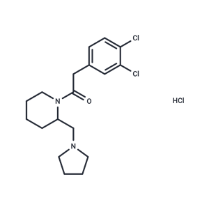 2-(3,4-二氯苯基)-1-(2-(吡咯烷-1-甲基)哌啶-1-基)乙酮鹽酸鹽|T21757|TargetMol