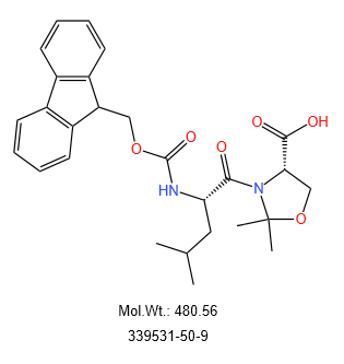 (4S)-3-[(2S)-2-[[芴甲氧羰基]氨基]-4-甲基-1-氧代戊基]-2,2-二甲基-4-惡唑烷羧酸,Fmoc-Leu-Ser[PSI(Me,Me)Pro]-OH