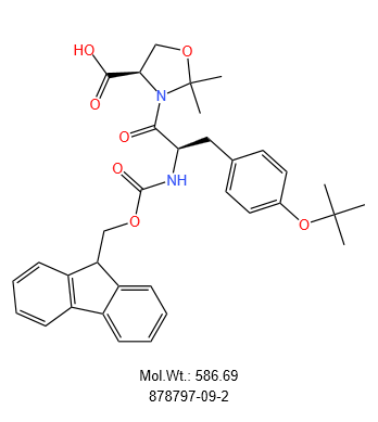 (4S)-3-[(2S)-3-[4-(叔丁氧基)苯基]-2-[[芴甲氧羰基]氨基]-1-氧代丙基]-2,2-二甲基-4-惡唑烷羧酸,Fmoc-Tyr(tBu)-Ser[PSI(Me,Me)Pro]-OH