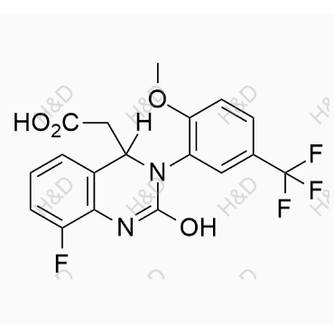 來特莫韋雜質(zhì)R,2-(8-fluoro-2-hydroxy-3-(2-methoxy-5-(trifluoromethyl)phenyl)-3,4-dihydroquinazolin-4-yl)acetic acid