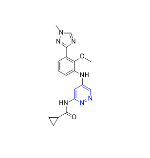 氘可來昔替尼雜質(zhì)22,N-(5-((2-methoxy-3-(1-methyl-1H-1,2,4-triazol-3-yl)phenyl)amino)pyridazin-3-yl)cyclopropanecarboxamide