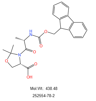 (4S)-3-[(2S)-2-[[(9H-芴-9-甲氧基)羰基]氨基]-1-氧代丙基]-2,2-二甲基-4-惡唑烷羧酸,Fmoc-Ala-Ser[PSI(Me,Me)Pro]-OH