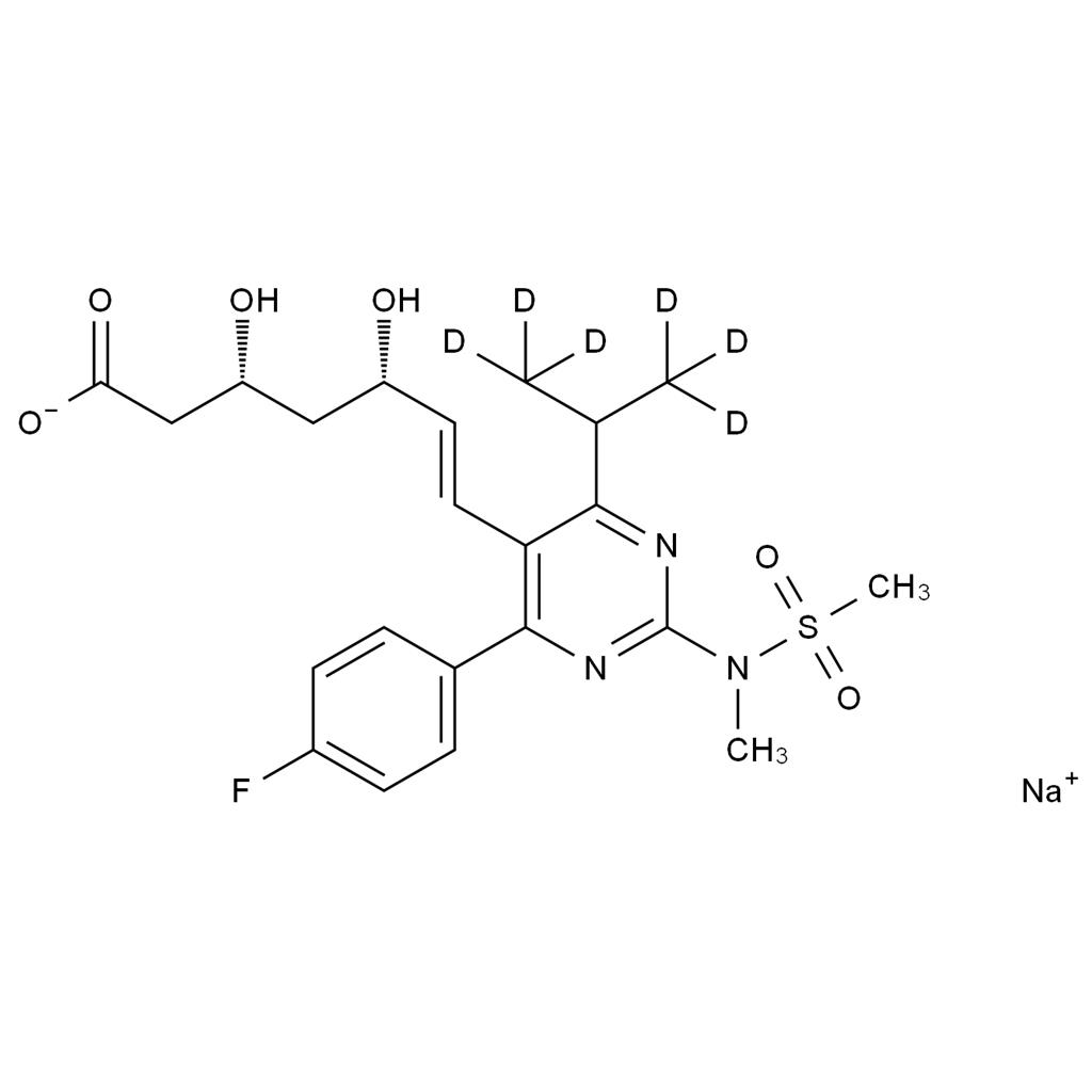 瑞舒伐他汀-d6二钠盐,Rosuvastatin-d6 Sodium Salt