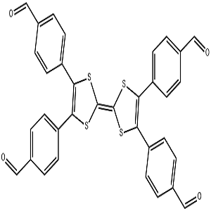 Benzaldehyde, 4,4'-[2-[4,5-bis(4-formylphenyl)-1,3-dithiol-2-ylidene]-1,3-dithiole-4,5-diyl]bis-,Benzaldehyde, 4,4'-[2-[4,5-bis(4-formylphenyl)-1,3-dithiol-2-ylidene]-1,3-dithiole-4,5-diyl]bis-