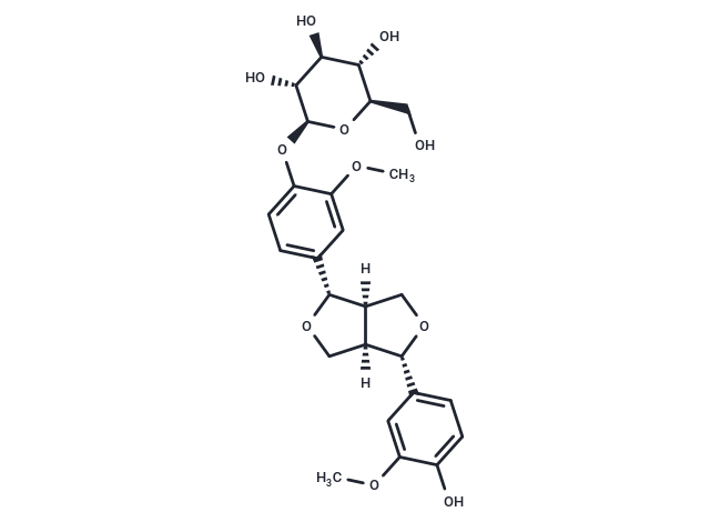 松脂素-4-O-葡萄糖苷,Pinoresinol 4-O-β-D-glucopyranoside