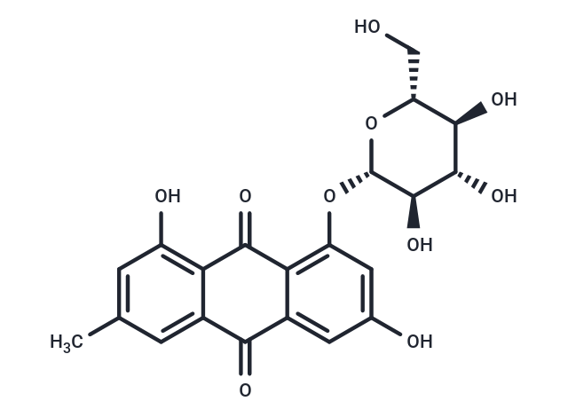 大黃素-8-β-D-吡喃葡萄糖苷,Emodin-8-glucoside