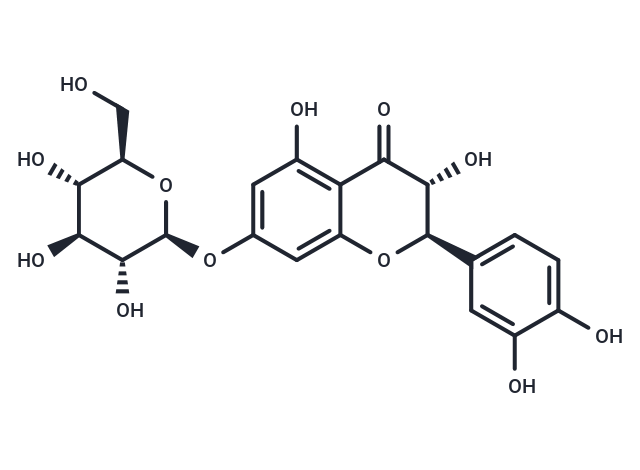 花旗松素7-O-葡萄糖苷,Taxifolin 7-O-β-D-glucoside