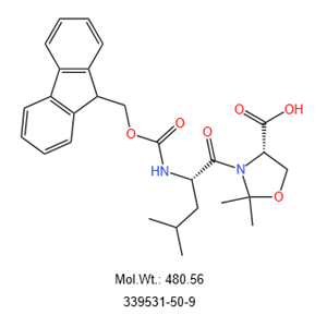 (4S)-3-[(2S)-2-[[芴甲氧羰基]氨基]-4-甲基-1-氧代戊基]-2,2-二甲基-4-惡唑烷羧酸,Fmoc-Leu-Ser[PSI(Me,Me)Pro]-OH