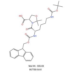 (4S)-3-[(2S)-6-[[叔丁氧羰基]氨基]-2-[[芴甲氧羰基]氨基]-1-氧代己基]-2,2-二甲基-4-惡唑烷羧酸,Fmoc-Lys(Boc)-Ser[PSI(Me,Me)Pro]-OH