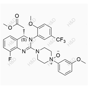 來(lái)特莫韋雜質(zhì)30,(S)-4-(8-fluoro-4-(2-methoxy-2-oxoethyl)-3-(2-methoxy-5-(trifluoromethyl)phenyl)-3,4-dihydroquinazolin-2-yl)-1-(3-methoxyphenyl)piperazine 1-oxide