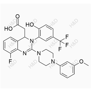 來(lái)特莫韋雜質(zhì)40,2-(8-fluoro-3-(2-hydroxy-5-(trifluoromethyl)phenyl)-2-(4-(3-methoxyphenyl)piperazin-1-yl)-3,4-dihydroquinazolin-4-yl)acetic acid