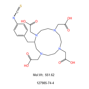 2-[(4-異硫氰基苯基)甲基]-1,4,7,10-四氮雜環(huán)十二烷-1,4,7,10-四乙酸 127985-74-4