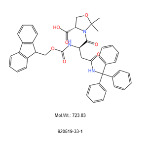 (4S)-3-[(2S)-2-[[芴甲氧羰基]氨基]-1,4-二氧代-4-[(三苯基甲基)氨基]丁基]-2,2-二甲基-4-惡唑烷羧酸,Fmoc-Asn(Trt)-Ser[PSI(Me,Me)Pro]-OH