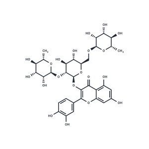 槲皮素-3-O-蕓香糖-(1→2)-O-鼠李糖苷|TN2130|TargetMol