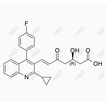 匹伐他汀雜質(zhì)28,(R,E)-7-(2-cyclopropyl-4-(4-fluorophenyl)quinolin-3-yl)-3-hydroxy-5-oxohept-6-enoic acid