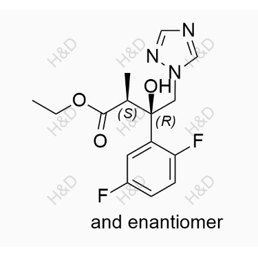 艾沙康唑雜質(zhì)81,(2RS,3SR)-ethyl 3-(2,5-difluorophenyl)-3-hydroxy-2-methyl-4-(1H-1,2,4-triazol-1-yl)butanoate