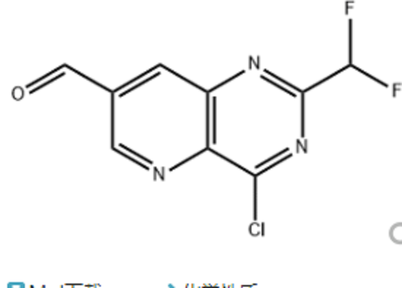 4-氯-2-(二氟甲基)吡啶并[3,2-D]嘧啶-7-甲醛,Pyrido[3,2-d]pyrimidine-7-carboxaldehyde, 4-chloro-2-(difluoromethyl)-