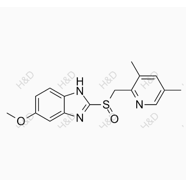 奧美拉唑雜質B,2-(((3,5-dimethylpyridin-2-yl)methyl)sulfinyl)-5-methoxy-1H-benzo[d]imidazole