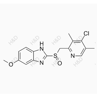 奧美拉唑雜質(zhì)H,2-(((4-chloro-3,5-dimethylpyridin-2-yl)methyl)sulfinyl)-5-methoxy-1H-benzo[d]imidazole