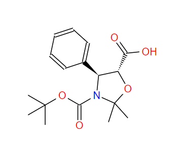 多稀紫杉醇側(cè)鏈,(4S,5R)-3-(tert-Butoxycarbonyl)-2,2-dimethyl-4-phenyloxazolidine-5-carboxylic acid