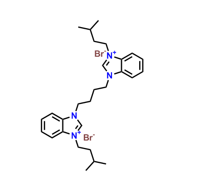 1,1-(丁烷-1,4-二基)雙(3-異戊基-1H-苯并[d]咪唑-3-鎓)溴化物,1,1-(butane-1,4-diyl)bis(3-isopentyl-1H-benzo[d]imidazol-3-ium)bromide