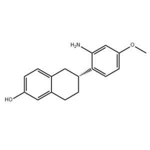 (6R)-6-(2-氨基-4-甲氧基苯基)-5,6,7,8-四氫-2-萘酚,2-Naphthalenol, 6-(2-amino-4-methoxyphenyl)-5,6,7,8-tetrahydro-, (6R)-