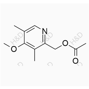 (4-methoxy-3,5-dimethylpyridin-2-yl)methyl acetate	奥美拉唑杂质L	91219-90-8