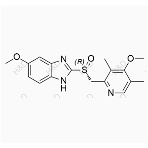 (R)-5-methoxy-2-(((4-methoxy-3,5-dimethylpyridin-2-yl)methyl)sulfinyl)-1H-benzo[d]imidazole	奥美拉唑杂质25	119141-89-8