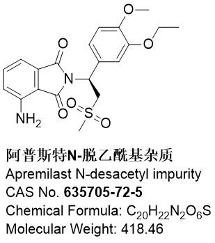 阿普斯特N-脫乙酰基,Apremilast N-desacetyl impurity