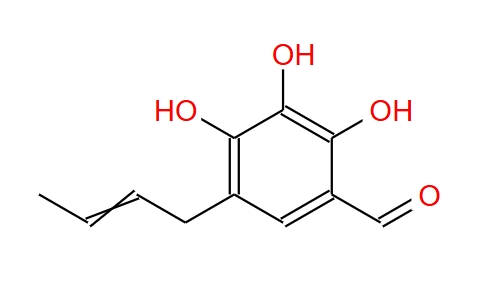 5-(2-丁烯基)-2,3,4-三羥基苯甲醛,5-(2-buten-1-yl)-2,3,4-trihydroxyBenzaldehyde