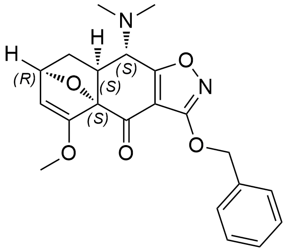 依拉環(huán)素雜質4,(4aS,7R,8aS,9S)-3-(benzyloxy)-9-(dimethylamino)-5-methoxy-7,8,8a,9-tetrahydro-4H-4a,7-epoxynaphtho[2,3-d]isoxazol-4-one