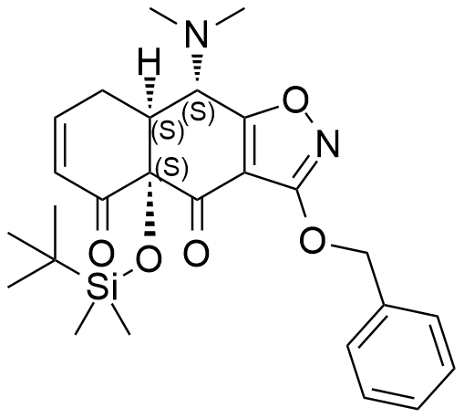 N-亞硝基去甲基依拉環(huán)素,(4S,4aS,5aR,12aS)-7-fluoro-3,10,12,12a-tetrahydroxy-4-(methyl(nitroso)amino)-1,11-dioxo-9-(2-(pyrrolidin-1-yl)acetamido)-1,4,4a,5,5a,6,11,12a-octahydrotetracene-2-carboxamide