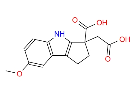 Cyclopent[b]indole-3-acetic acid, 3-carboxy-1,2,3,4-tetrahydro-7-methoxy-,Cyclopent[b]indole-3-acetic acid, 3-carboxy-1,2,3,4-tetrahydro-7-methoxy-