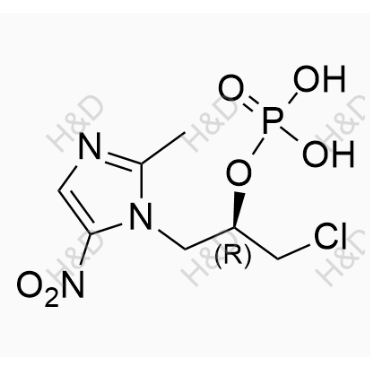 奧硝唑雜質30,(R)-1-chloro-3-(2-methyl-5-nitro-1H-imidazol-1-yl)propan-2-yl dihydrogen phosphate