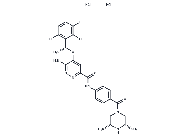 化合物 Ensartinib (X-396) dihydrochloride,Ensartinib hydrochloride