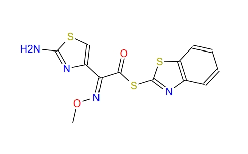 S-2-苯并噻唑基-2-氨基-alpha-(甲氧亞氨基)-4-噻唑硫代乙酸酯,S-Benzo[d]thiazol-2-yl 2-(2-aminothiazol-4-yl)-2-(methoxyimino)ethanethioate