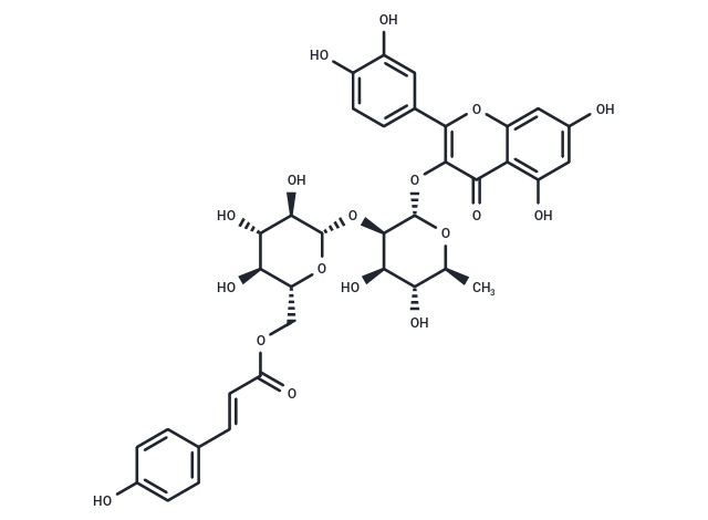 化合物TN2125,Quercetin 3-O-β-D-(6''-p-coumaroyl)glucopyranosyl(1→2)-α-L-rhamnopyranoside